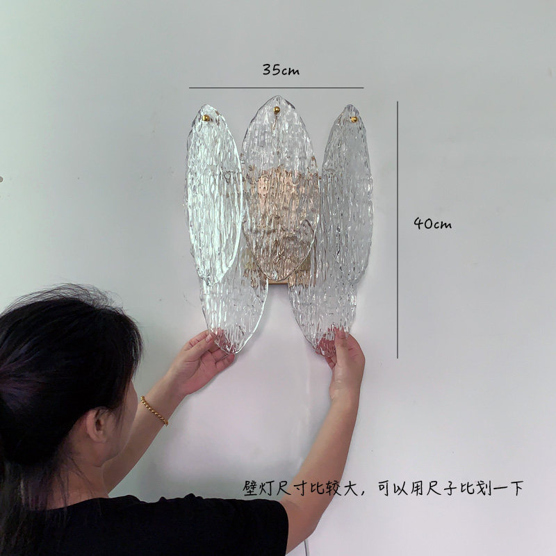 全美一丁 法式纯手工艺术玻璃水晶轻奢客厅吊灯餐厅卧室中山灯具