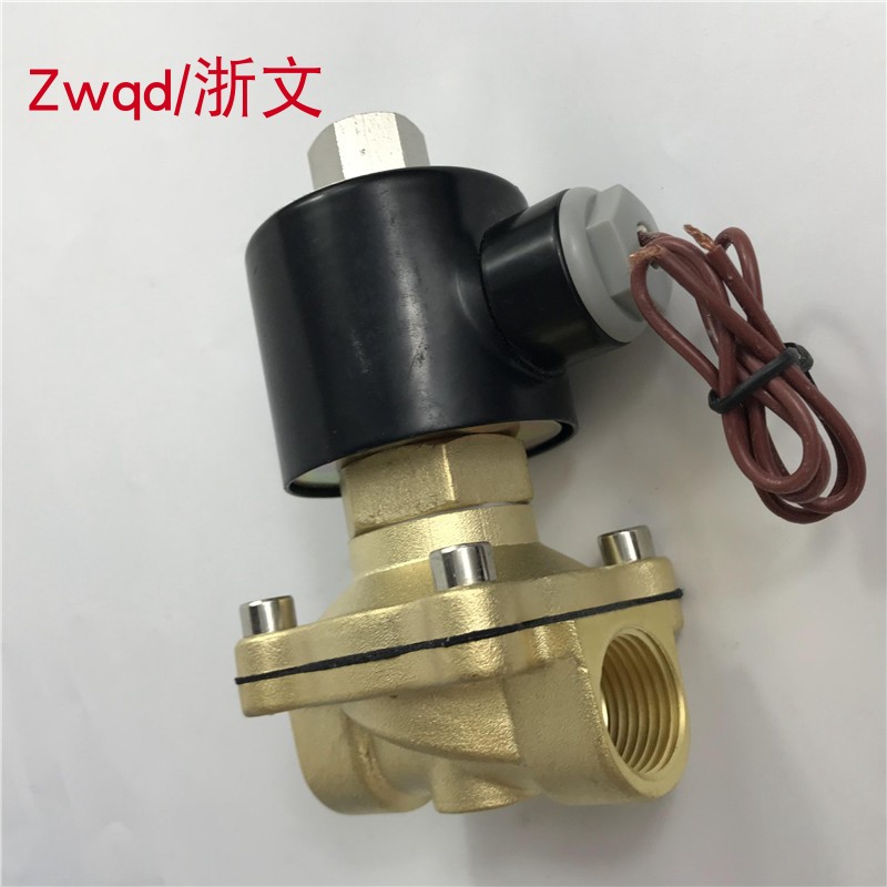 G1寸DN25常开铜体电磁阀2W250-25K疏水阀二通2W-25K UW-25T