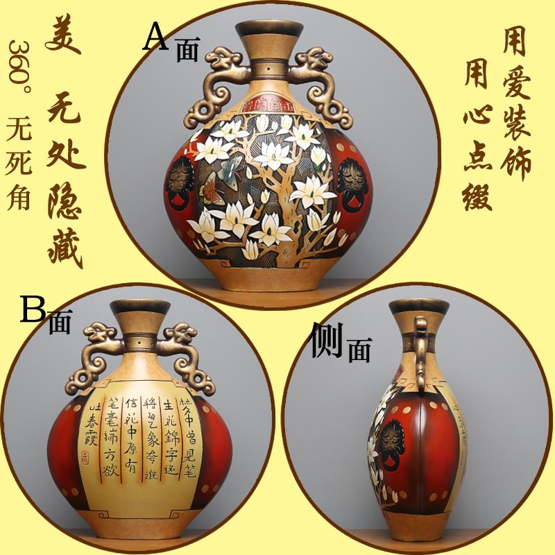 纯手工中式陶瓷客厅电视柜中国风复古博古架隔断层摆件工艺品摆设