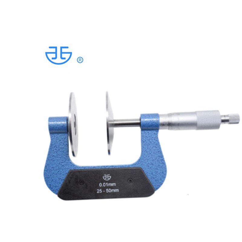 青海青量大盘头公法线外径千分尺 测纸厚透明薄片工具 0-25mm0.01