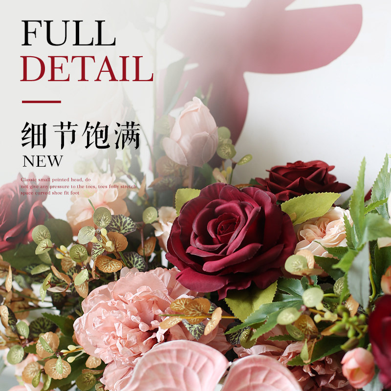 婚庆迎宾花架套装结婚指引车展装饰花艺KT板店面摆件假花水牌挂花
