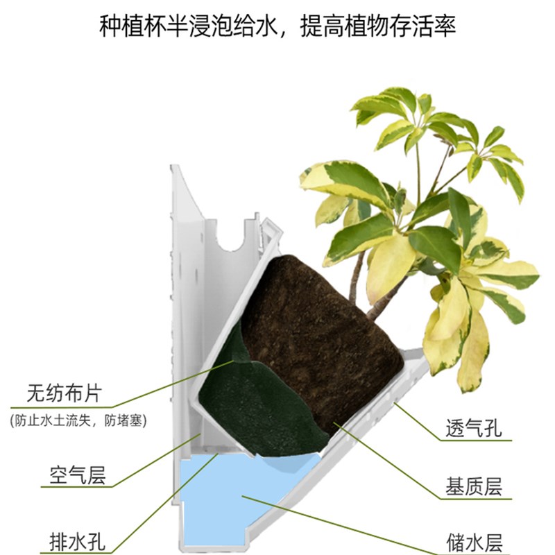 森林盒子室内植物墙花盆创意阳台垂直绿化壁挂花盘多层种植盆组合