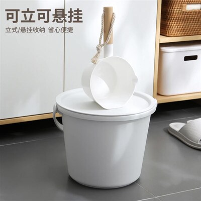 日式水瓢厨房舀水勺家用塑料创意加深厚水舀子水漂摔不破榉木勺子