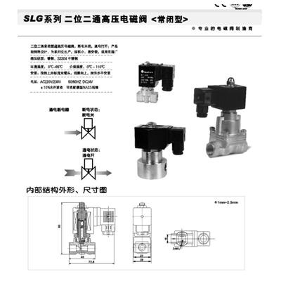 SLG-1.5D06-5451三力信Sanlixin电磁阀高压SLG1DF02V1BC2