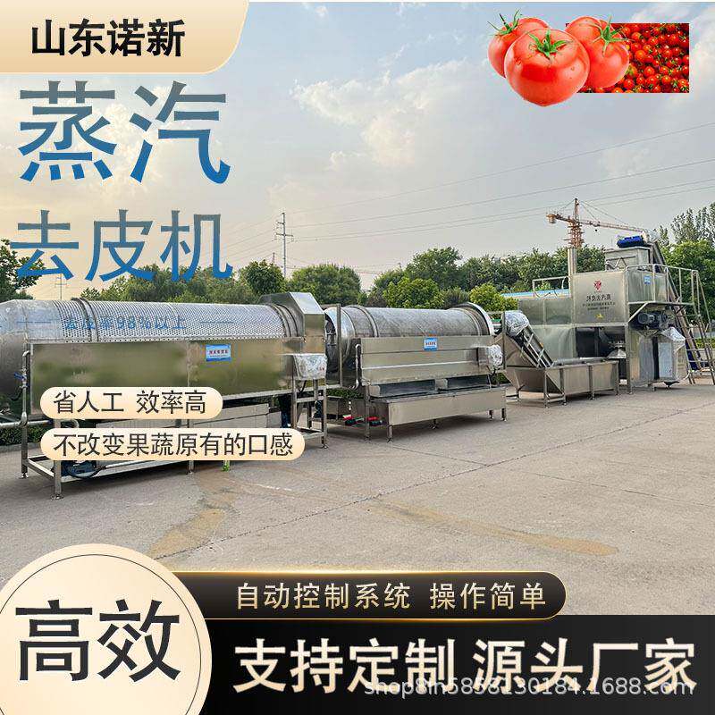 果蔬蒸汽去皮机果蔬块茎类高温爆皮设备土豆红薯脱皮机厂家