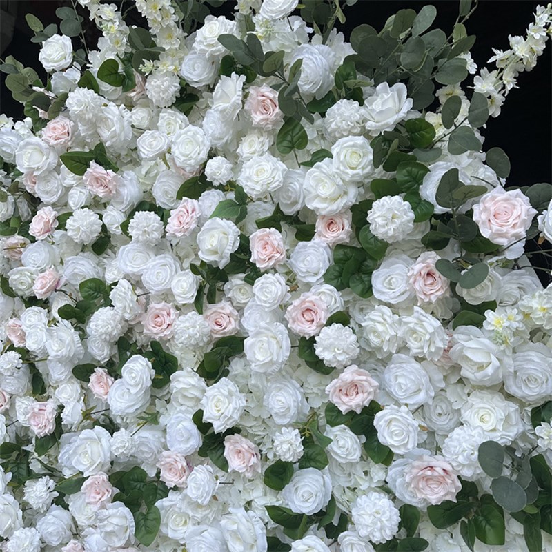 仿真玫瑰花d墙打卡花墙商场橱窗装饰道具假花布置网红人造花花墙