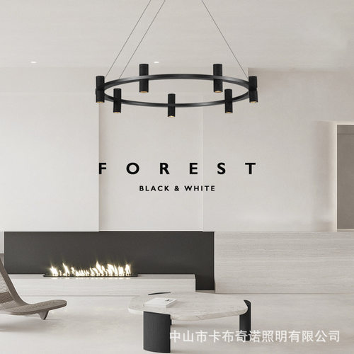 极简全铜客厅吊灯设计感高端