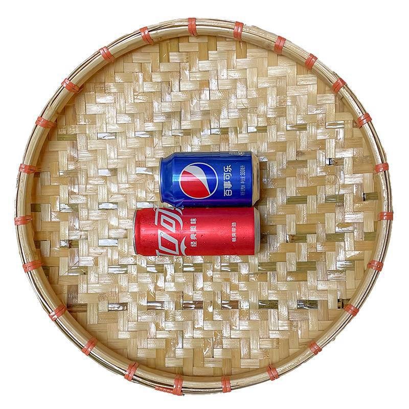 婚庆用品潮汕竹胡竹簸箕晾晒竹筐出D花园竹箶 绘画竹盘 玄关挂壁