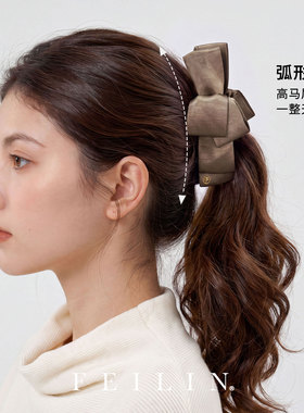 全新升级缎面材质！高马尾香蕉夹