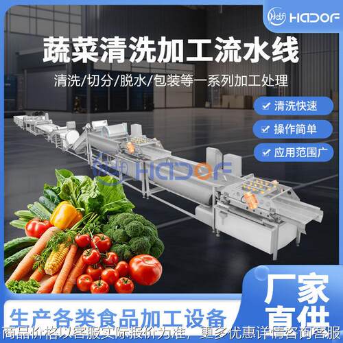 全自动果蔬气泡清洗机 碎菜去泥排渣涡流清洗机 预制菜净菜流水线