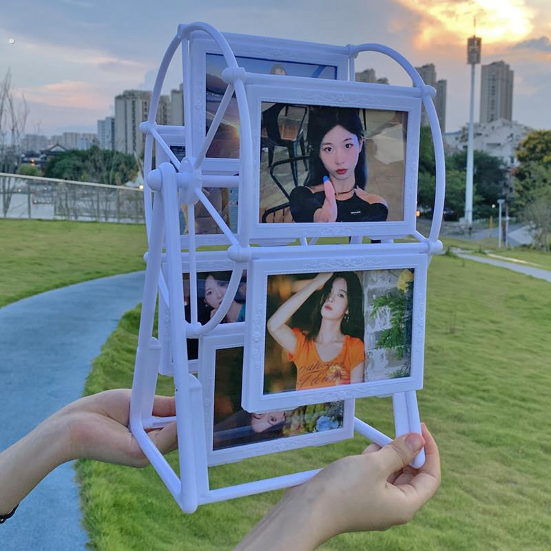 摩天轮旋转相册翻转式照片整理收纳盒纪念册多功能卧室装饰小摆台