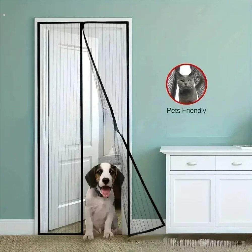 侧开防蚊虫门帘2026新款高档家用纱门纱窗网送配件磁吸条强力自粘图片