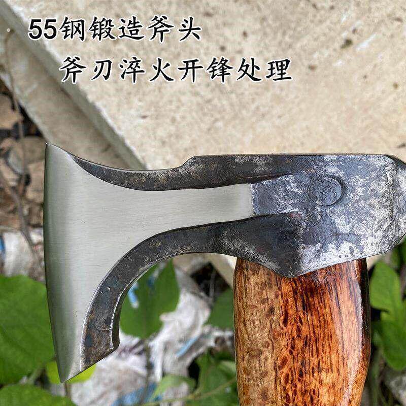 劈柴斧户外斧锻造飞机斧剁骨斧劈柴砍树砍骨头大斧子头开山斧