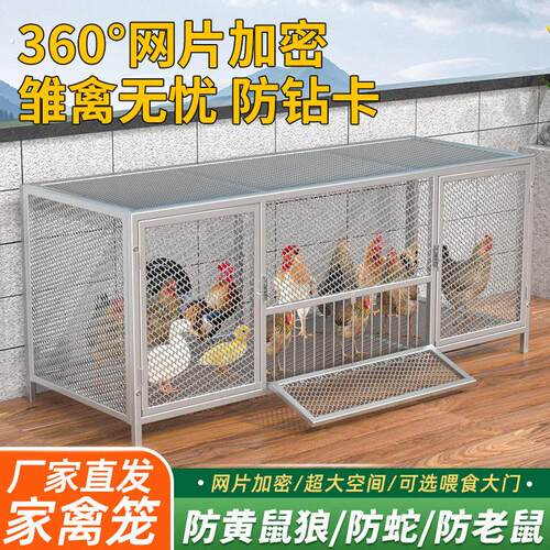 鸡笼信鸽室外饲养笼防鼠黄鼠狼防雨加密加厚鸭兔芦丁鸡养殖笼子