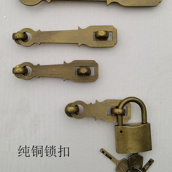 中式锁扣纯铜复古锁炼搭扣门扣门锁彷古大门柜门门栓拉手加厚插销