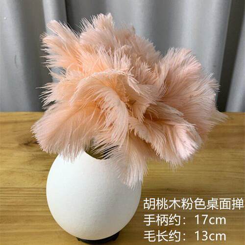 精致短款柔软加厚鸵鸟毛家用除尘掸桌面装饰室内打扫可水洗纯手工