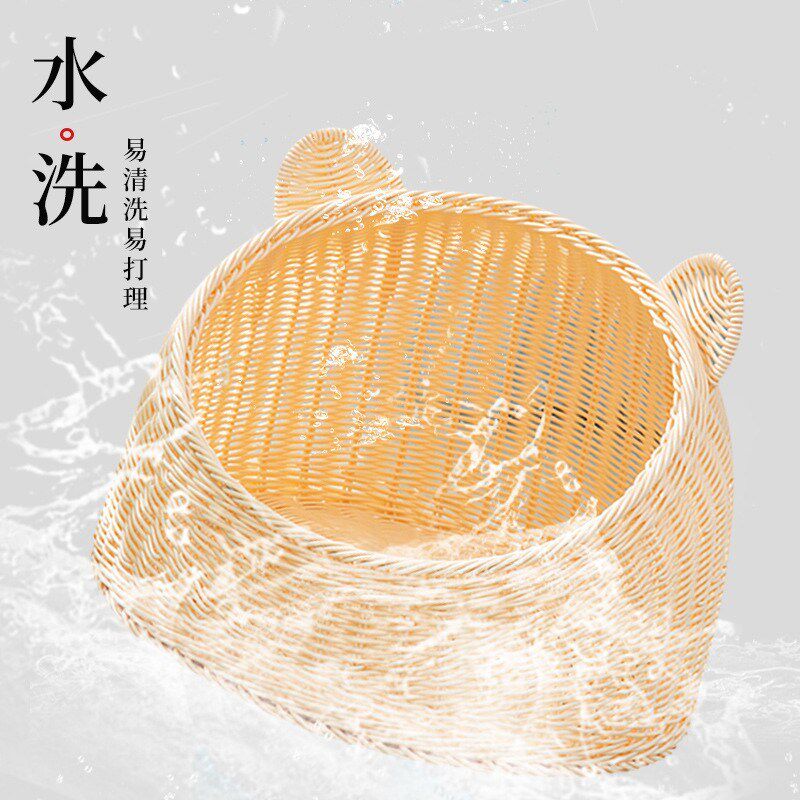 藤编猫窝手工编织圆形猫睡窝竹窝编竹藤条猫笼窝夏季降温半封闭式