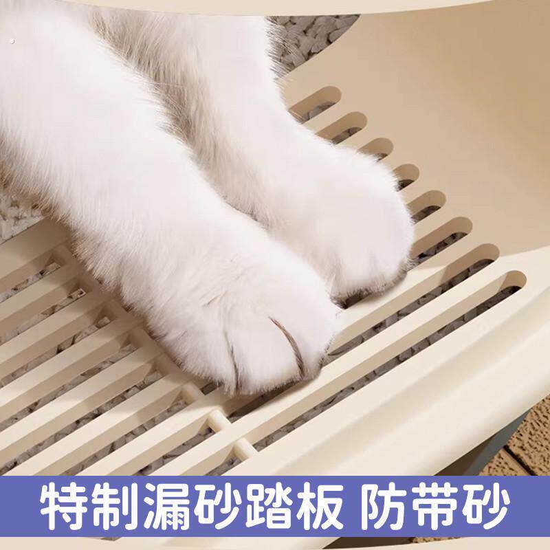防外加厚半封闭猫特大号盒屎砂盆溅厕所超猫盆开放式大号沙式猫咪