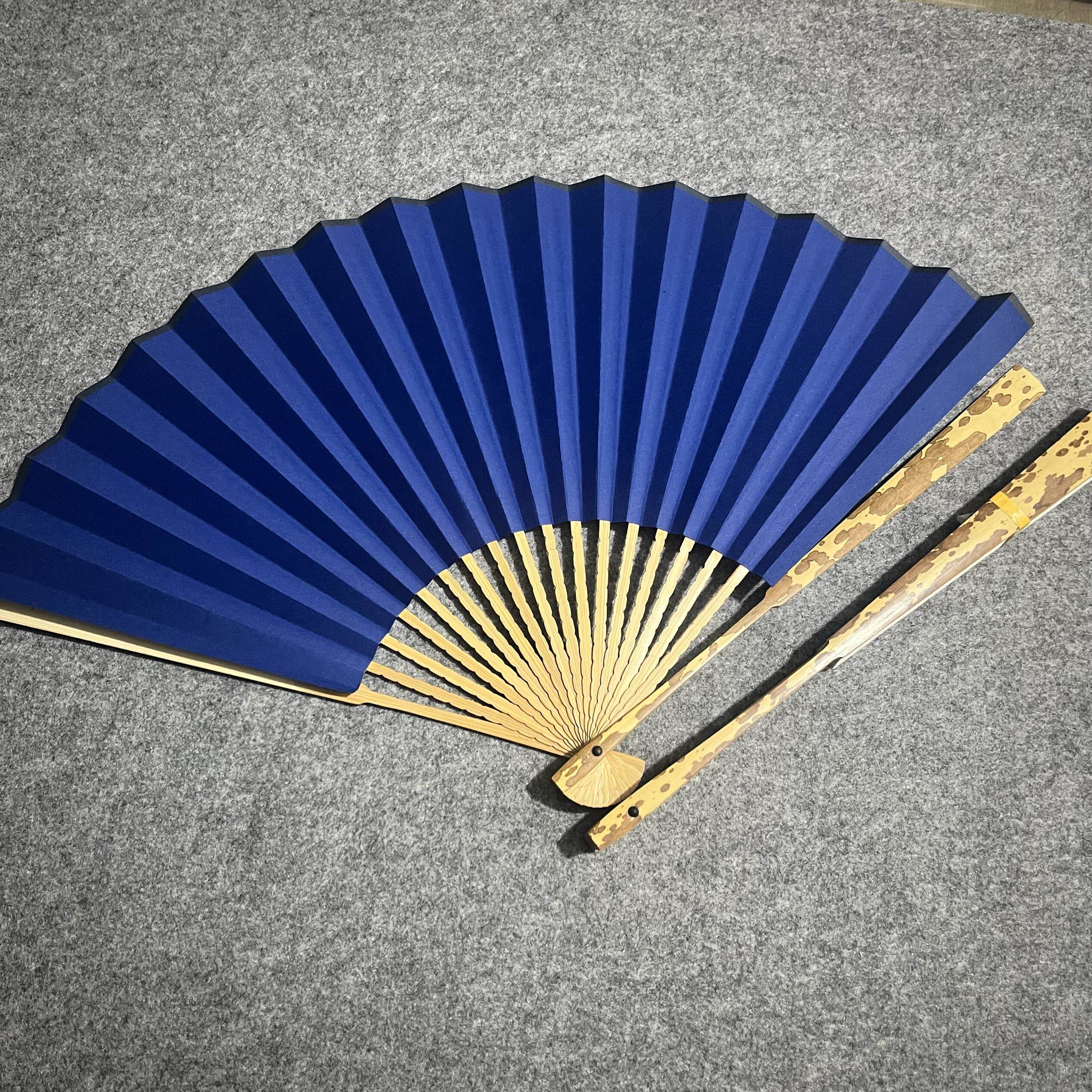 95寸18方龙鳞玉竹梅妃折扇扇骨半手工翻轮扇子文玩折扇苏工礼品扇
