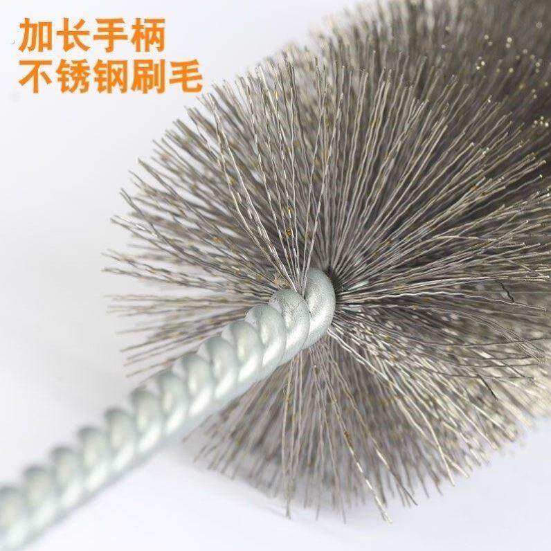 加长小刷子可弯曲不锈钢丝刷水管内部清洗刷硬细毛吸管清洁刷缝隙