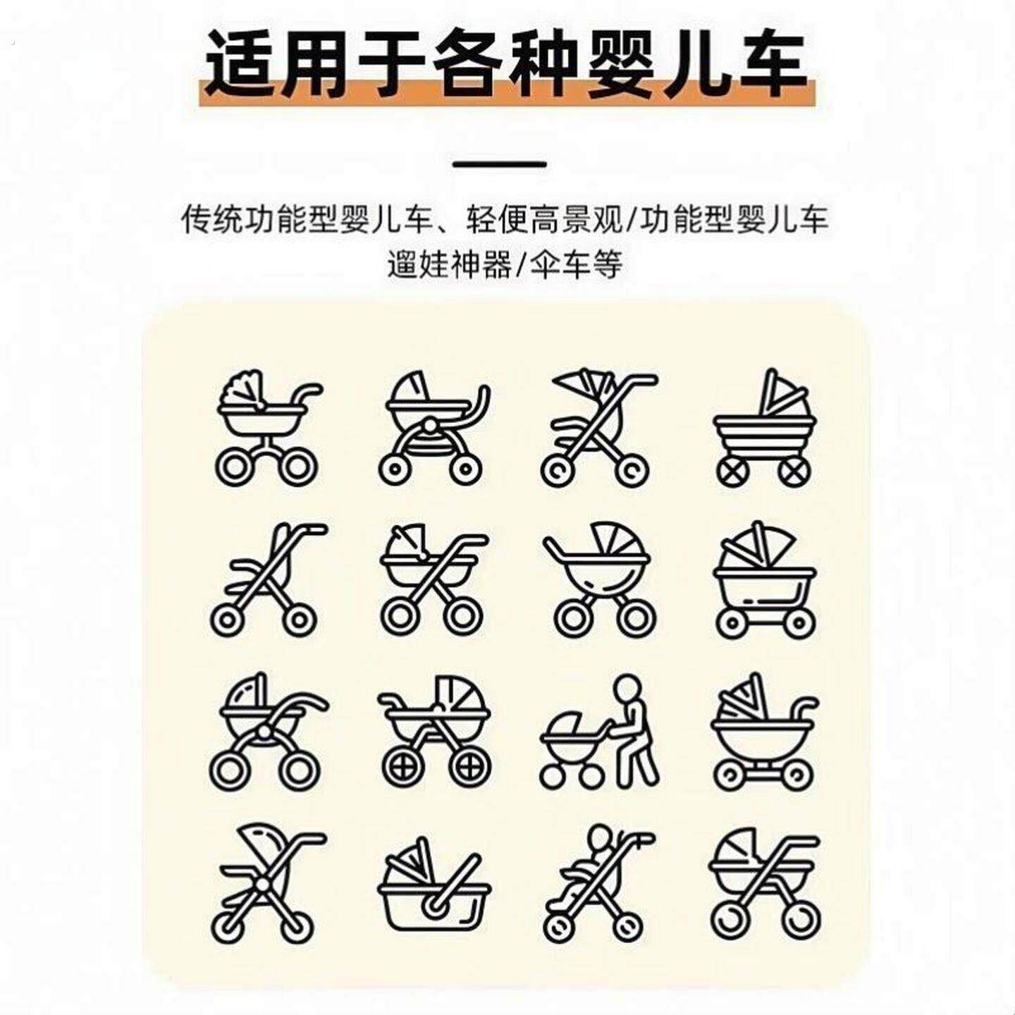 婴儿车蚊帐全罩式通用推车防蚊罩