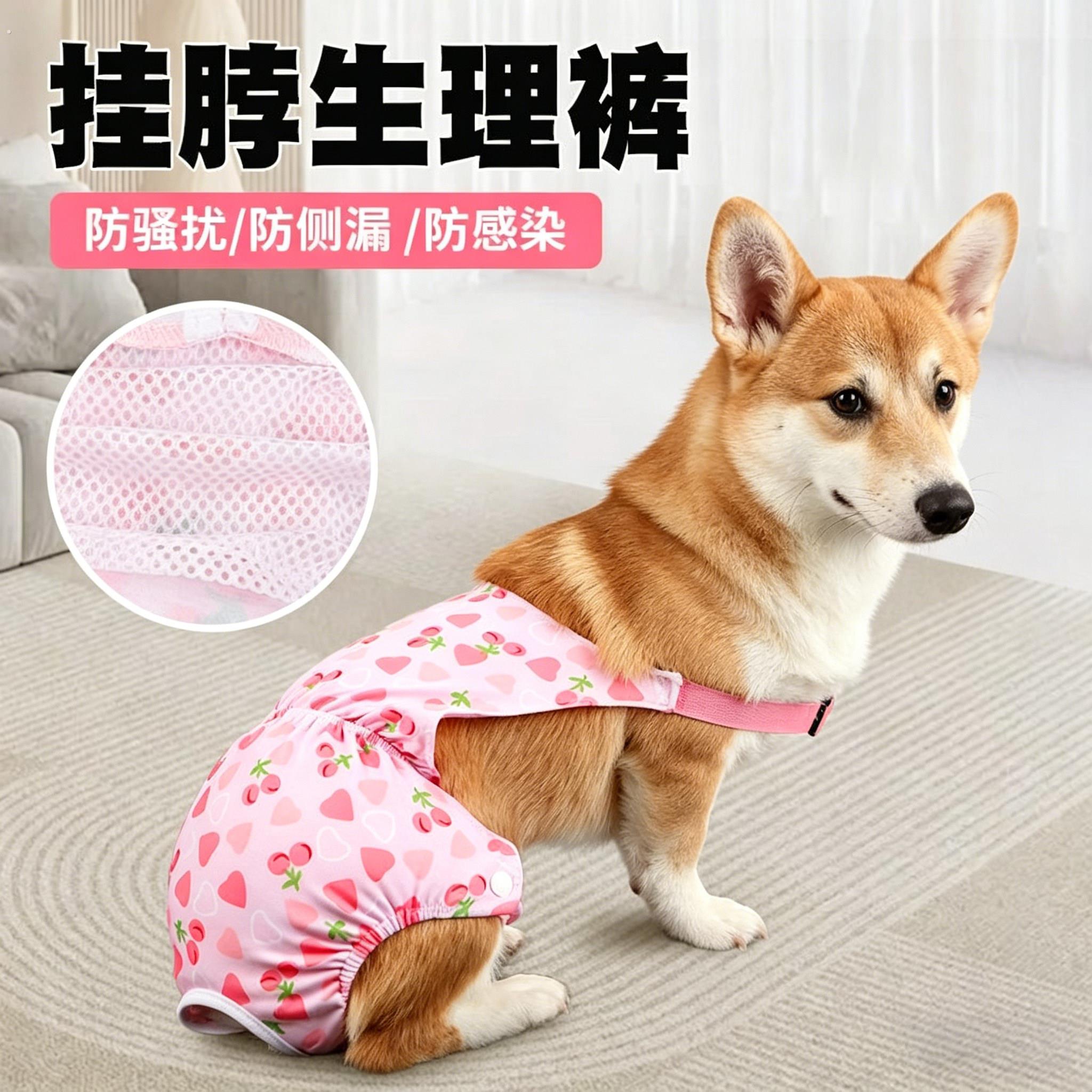 秋田专用狗狗生理裤狗宠物母狗生理期安全裤可排泄月经裤月经柯基
