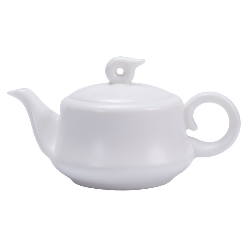 ronkin羊脂玉泡茶壶德化白瓷西施壶陶瓷单壶茶小号家用简约茶水壶