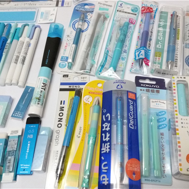 我是天依蓝【治愈强迫症】依行白鹭上青天 浅蓝色UM151优质笔屋