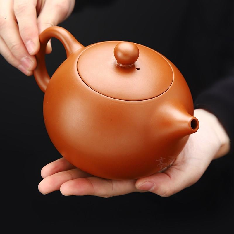 紫砂壶大号紫砂凤鸣壶原矿朱泥单壶手工泡茶家用办公茶具紫砂礼盒