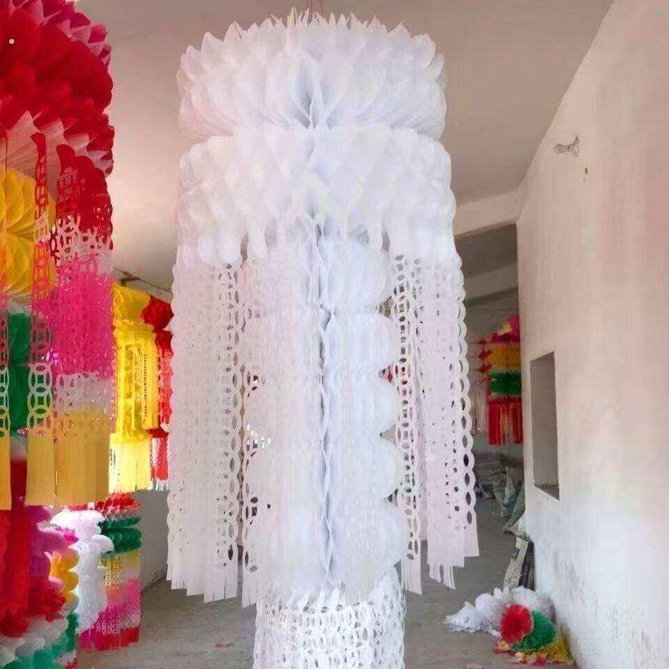 10个清明吊清明节纸灯笼环保纸坟飘祭祖挂清殡葬用品厂家直销坟飘