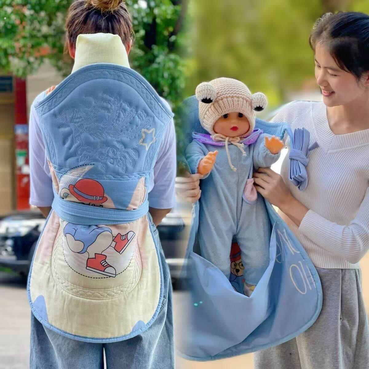 背带婴儿传统老式小月龄云贵川背娃神器外出简易轻便前后两用背巾