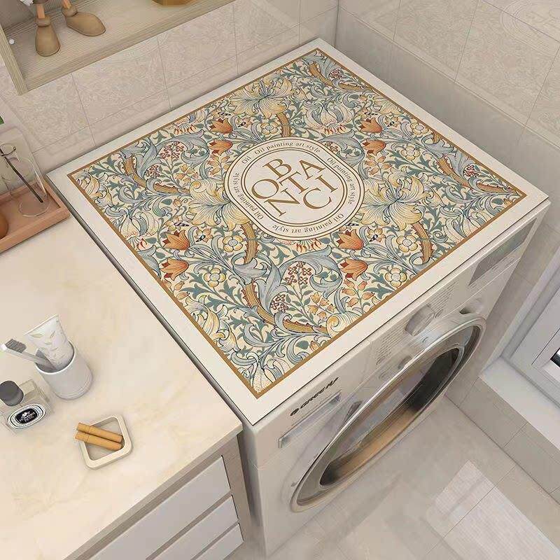 滚筒家用吸水防滑洗衣机盖布免洗全自动洗衣机垫冰箱垫防尘罩