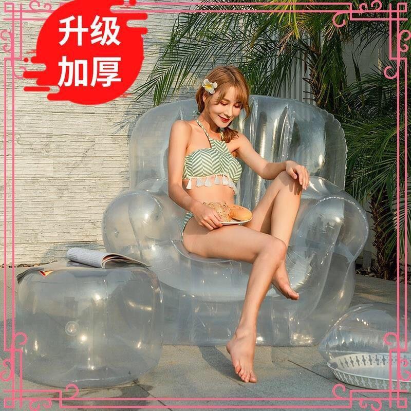 户外充气沙发透明沙发室拍摄道具休闲小沙发
