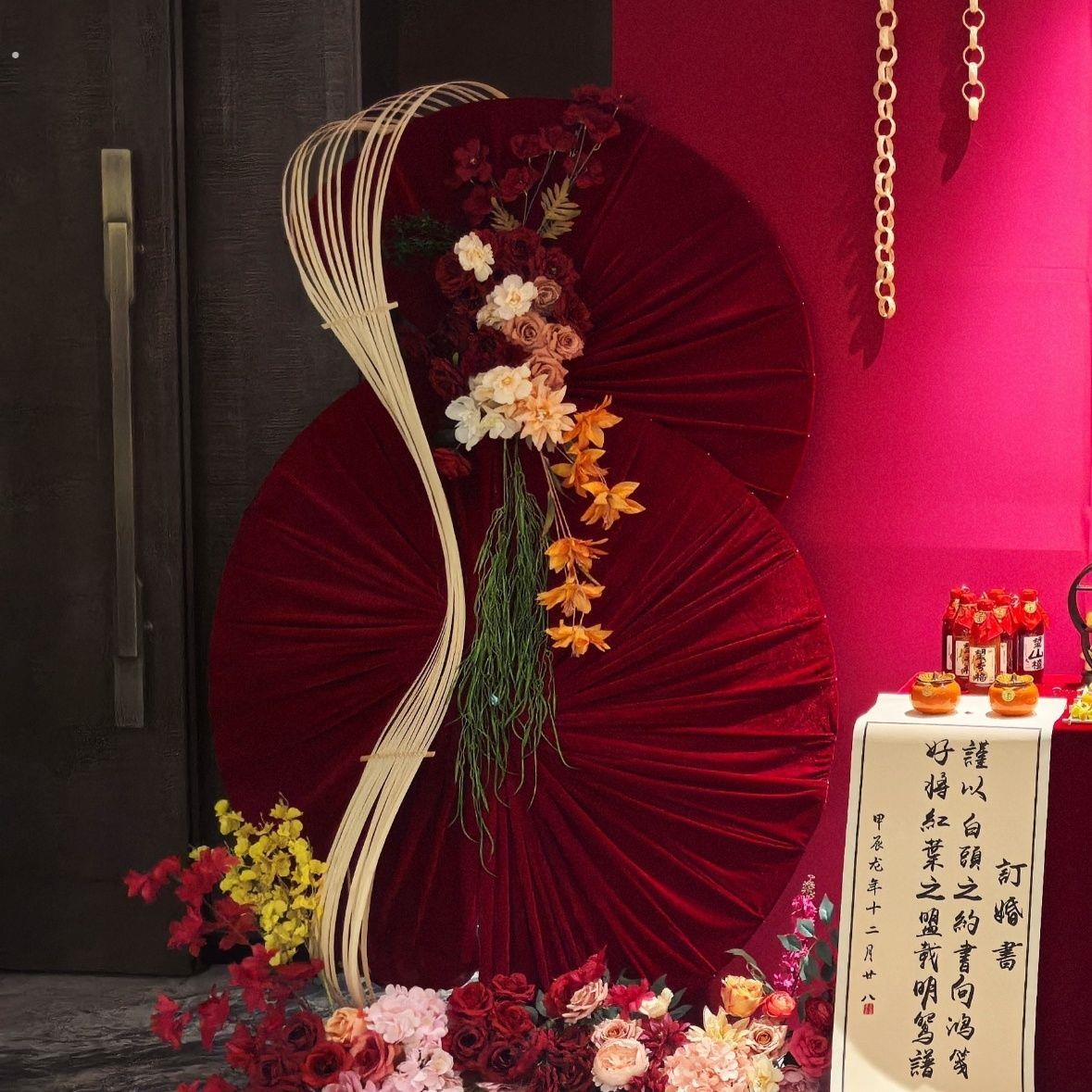 竹排造型网红环保竹条竹编竹艺婚庆用品装饰摆件白色竹编