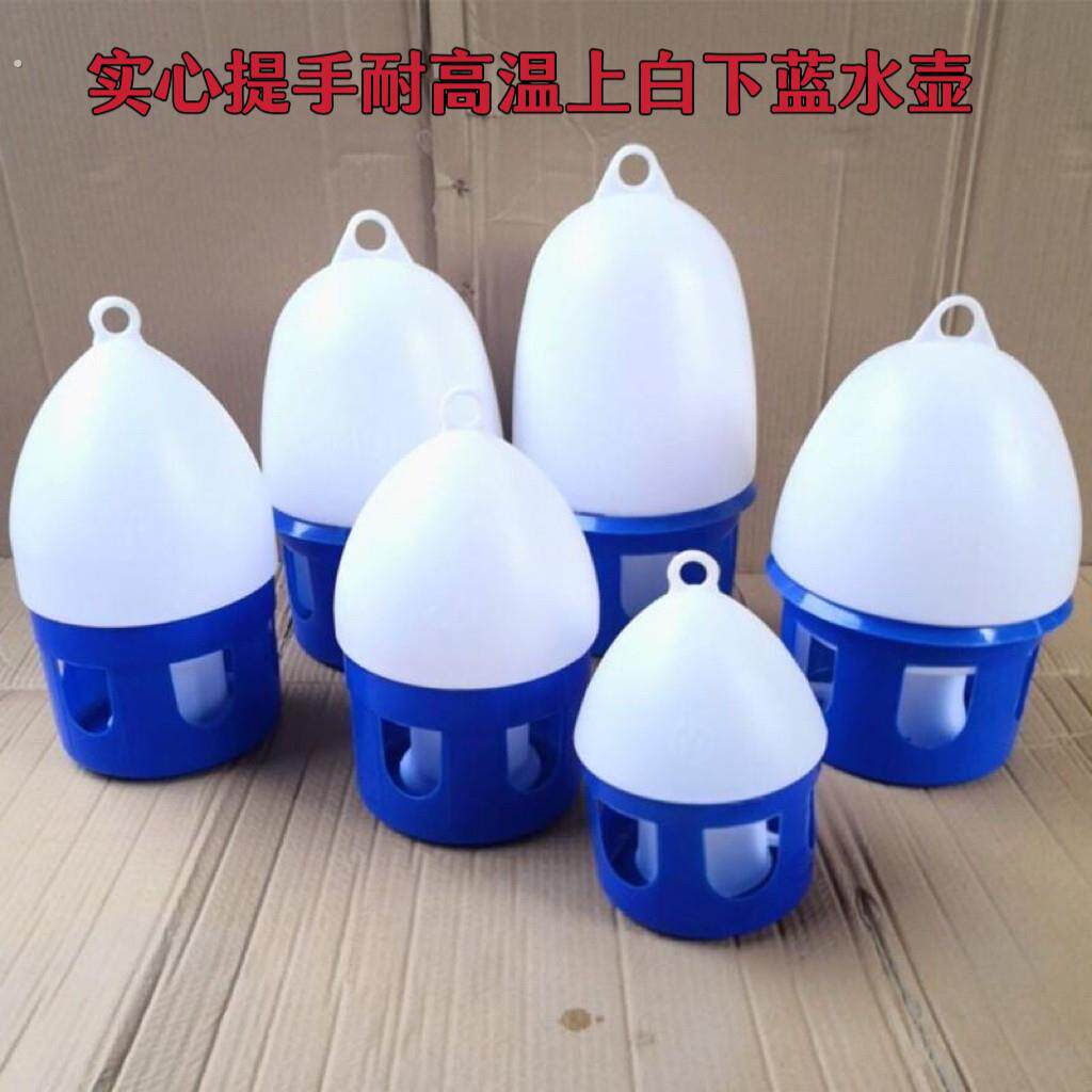 鸽子饮水壶上白下蓝实心把手鸽子喝水壶赛鸽用品用具
