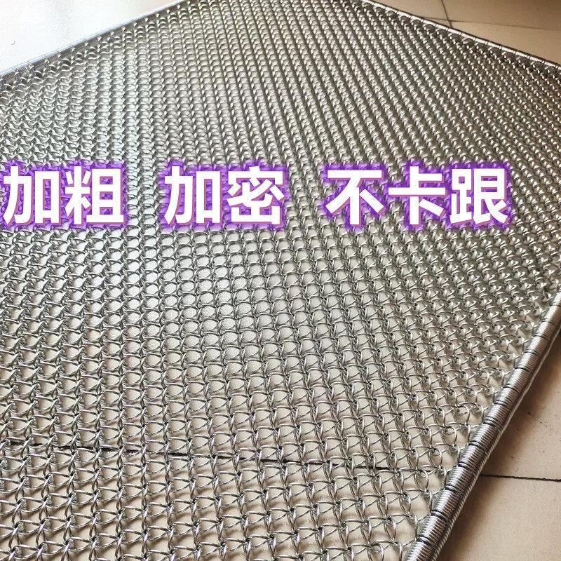 加密加粗钢丝地垫不锈钢丝网铁丝地毯家用进门脚垫楼道除尘刮泥垫
