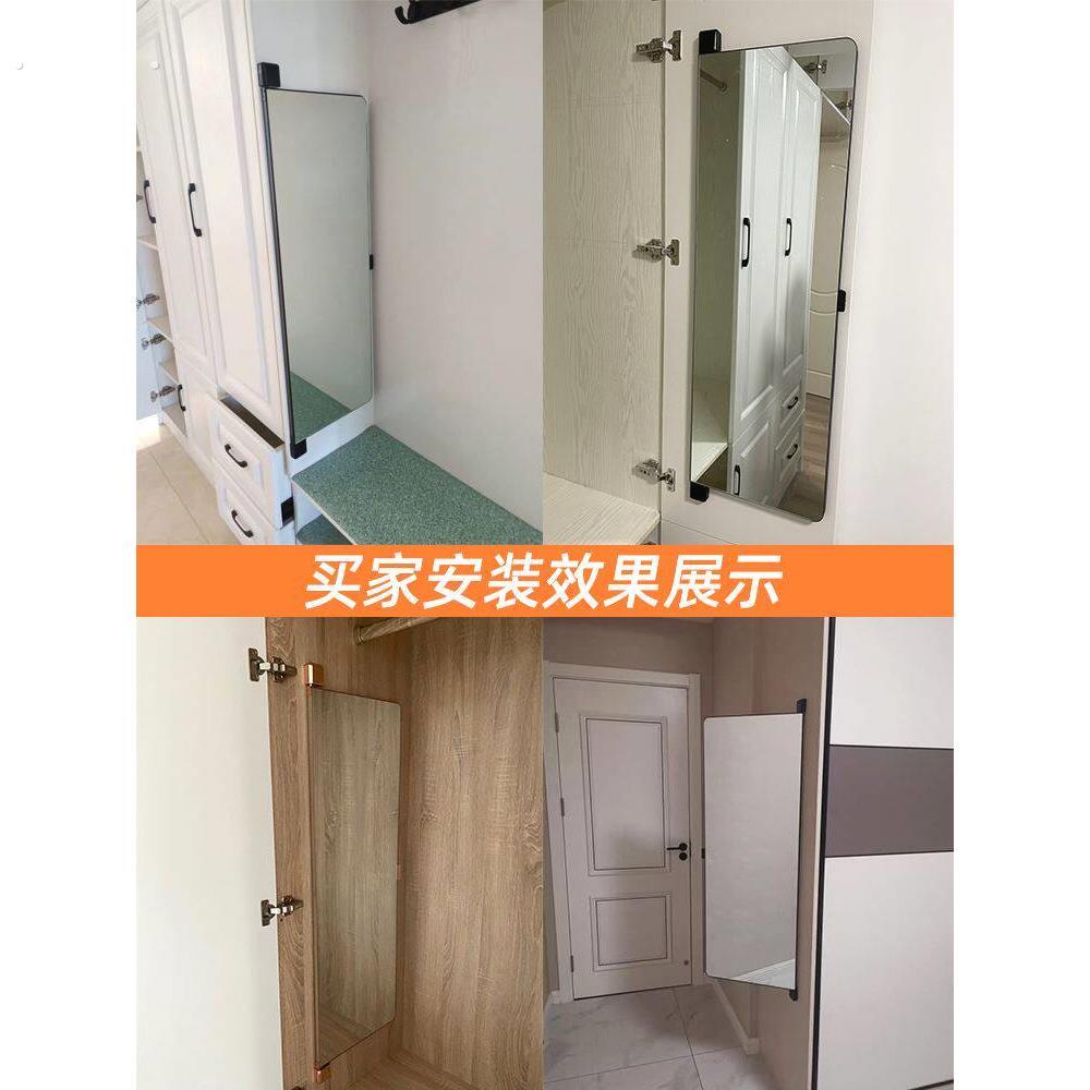 衣柜镜子内装隐形全身镜旋转推拉折叠内置平开门对开门全身全身镜