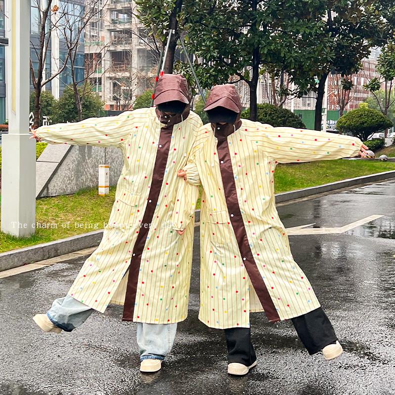 波点牛津布雨衣雨披长款全身女生超厚防暴雨外穿户外演唱会音乐节