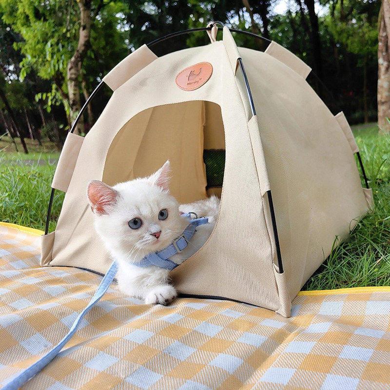 猫咪帐篷户外露营猫窝四季通用躲避屋夏季清凉降温半封闭式宠物窝