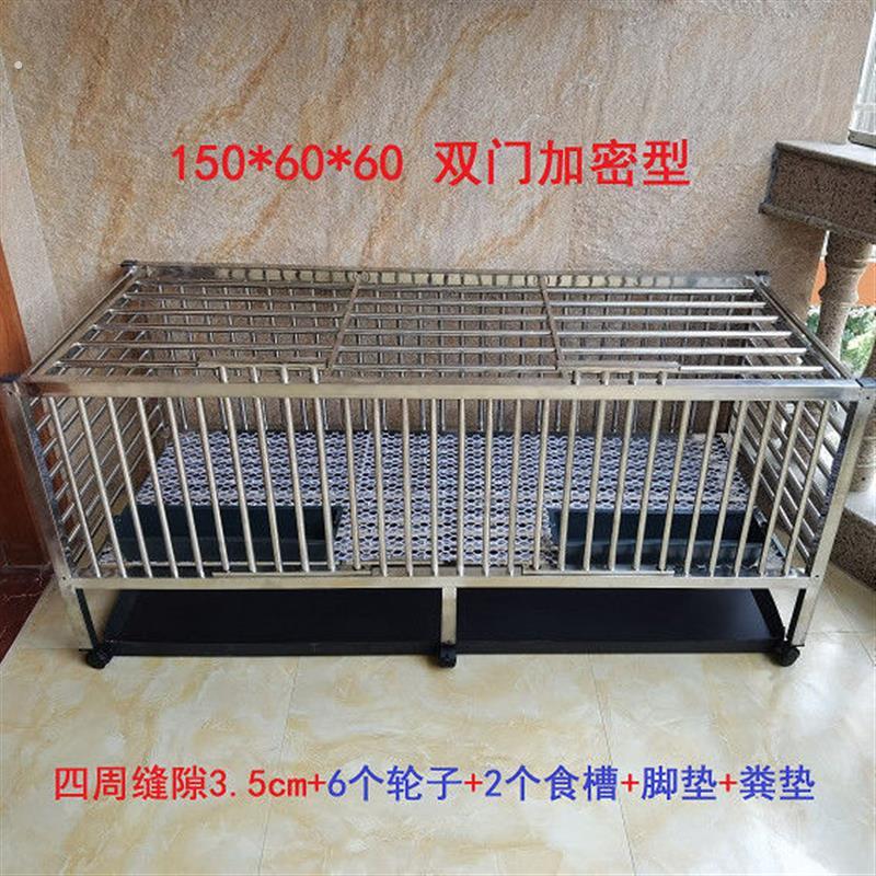 不锈钢鸡笼鸡圈鸡舍鸭笼宠物笼猫笼兔笼家用大号加密加厚养殖笼子