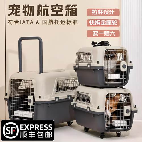 国航宠物航空箱箱大号拉杆轮子车载猫咪狗笼南航东航托运飞机专用