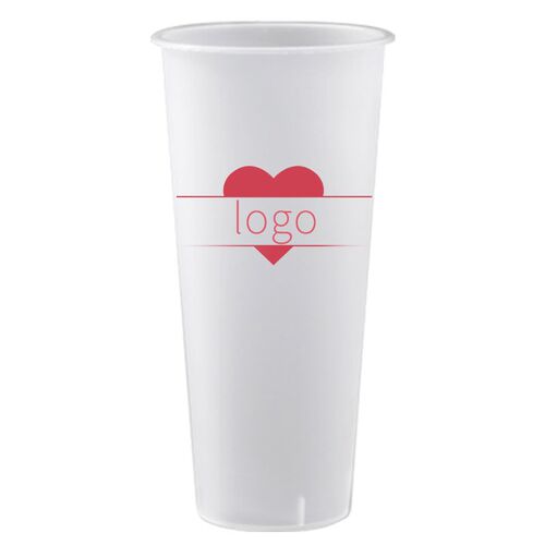 一次性奶茶杯定制印logo加厚塑料杯商用定做注塑磨砂杯纸杯打包杯