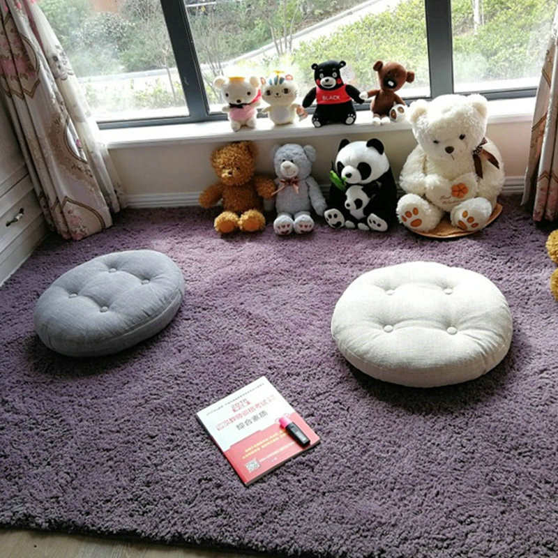 客厅床边满铺可机洗羊羔绒地毯 卡其色长方形混纺地垫家用定制