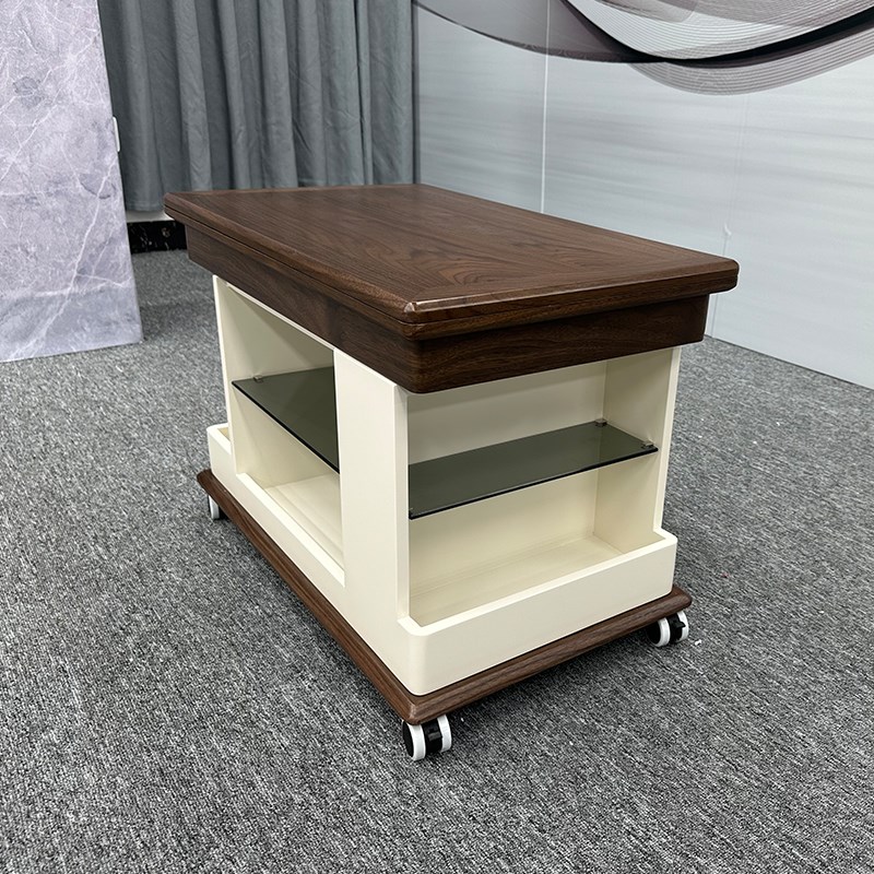 实木叠移动茶几客厅小户型沙发边几多功能储物茶桌餐桌两用推车
