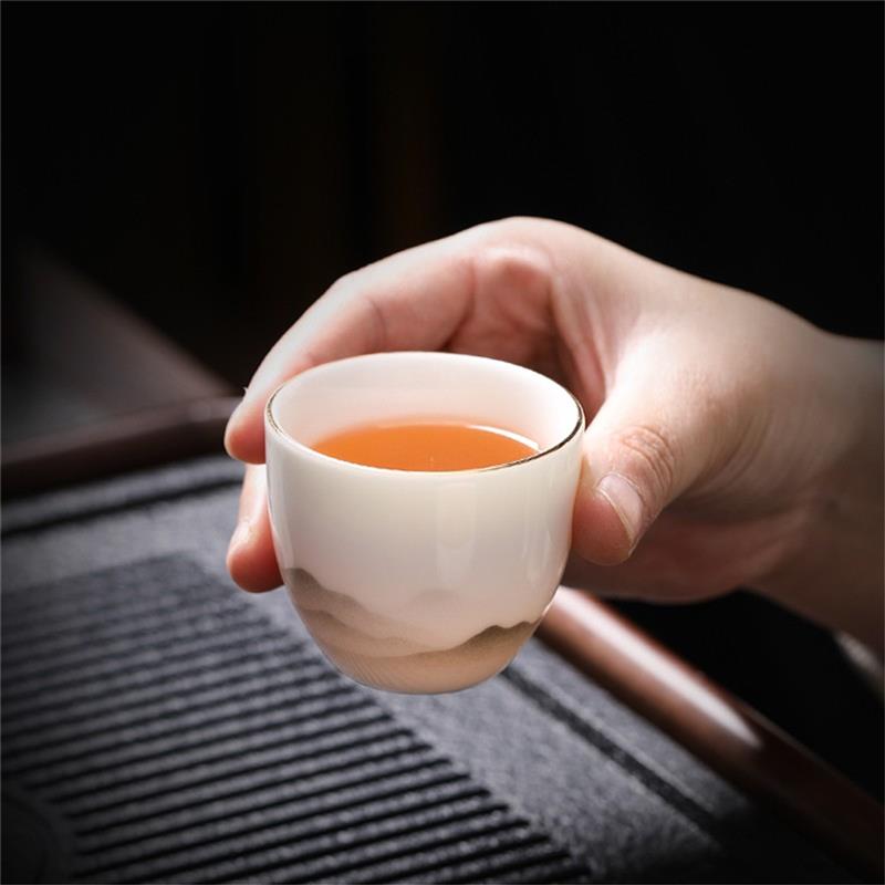 茶具套装茶杯2025新款功夫茶壶盖碗白瓷用品大全高级羊脂玉瓷陶泡