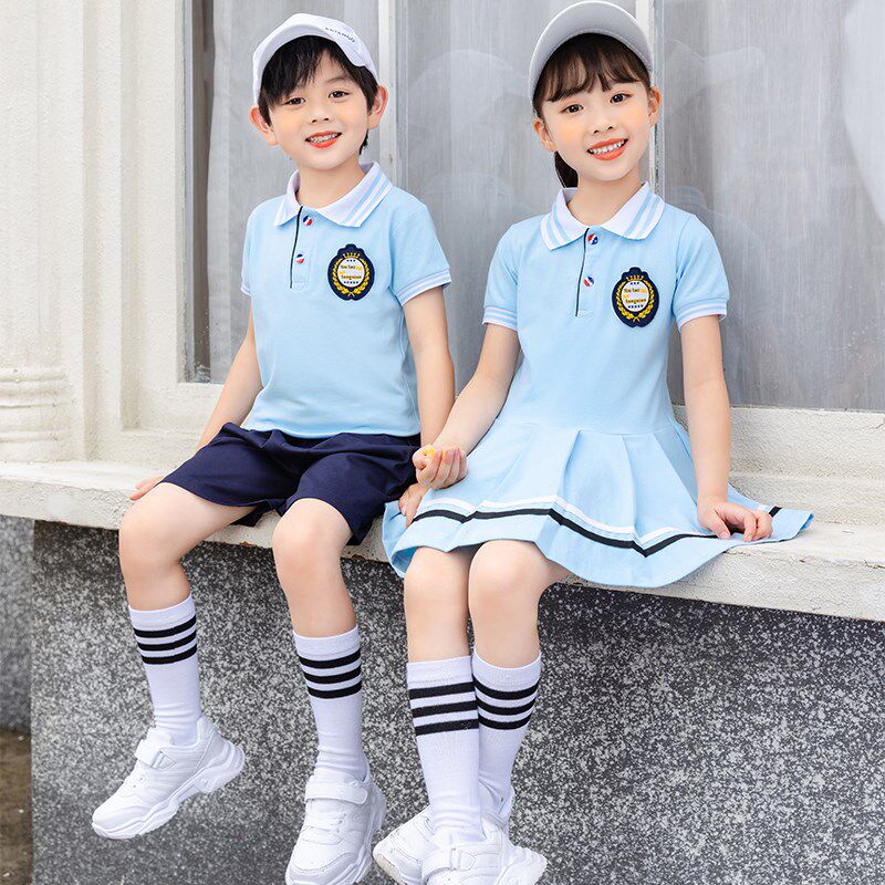 新款夏季儿童短袖套装幼儿园园服英伦学院风小学生班服校服集体服