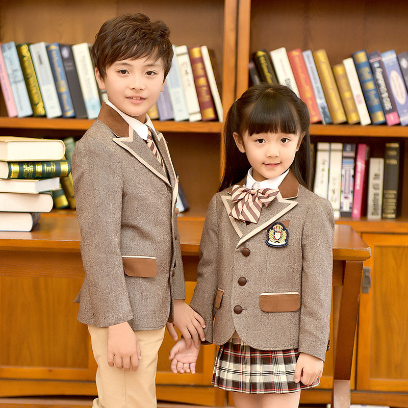 幼儿园园服西装校服外套新款羊毛男女童装英伦学院风中小学生班服