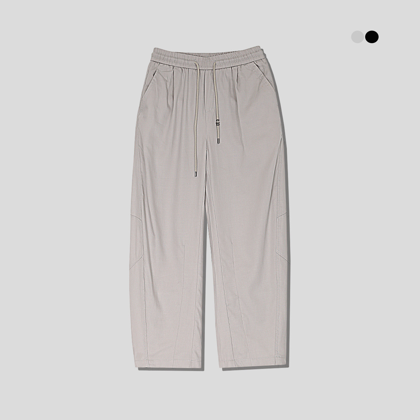 老钱风慵懒松弛感休闲裤子男士夏季薄款松紧腰莱赛尔宽松阔腿长裤