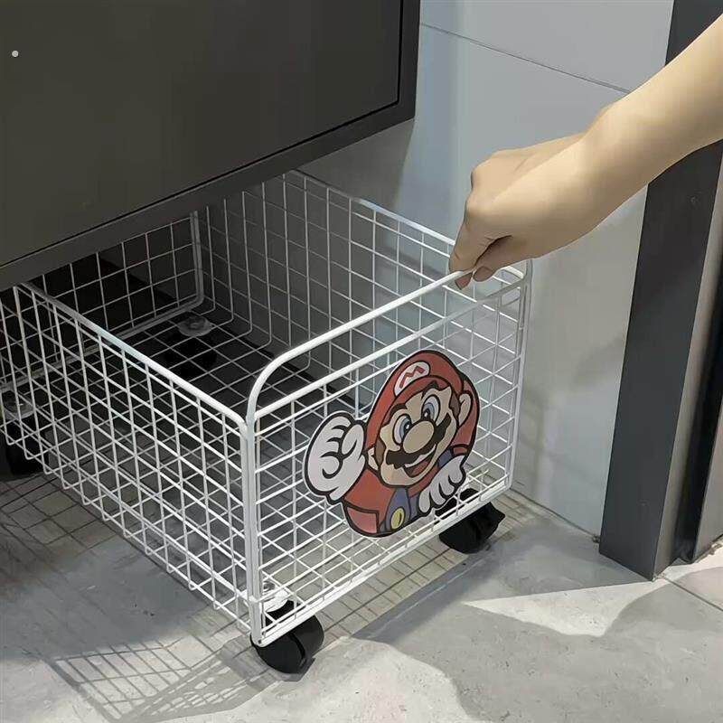 可移动脏衣篮家用洗漱台袜子收纳筐万向滑轮小推车置物架洗衣篮子