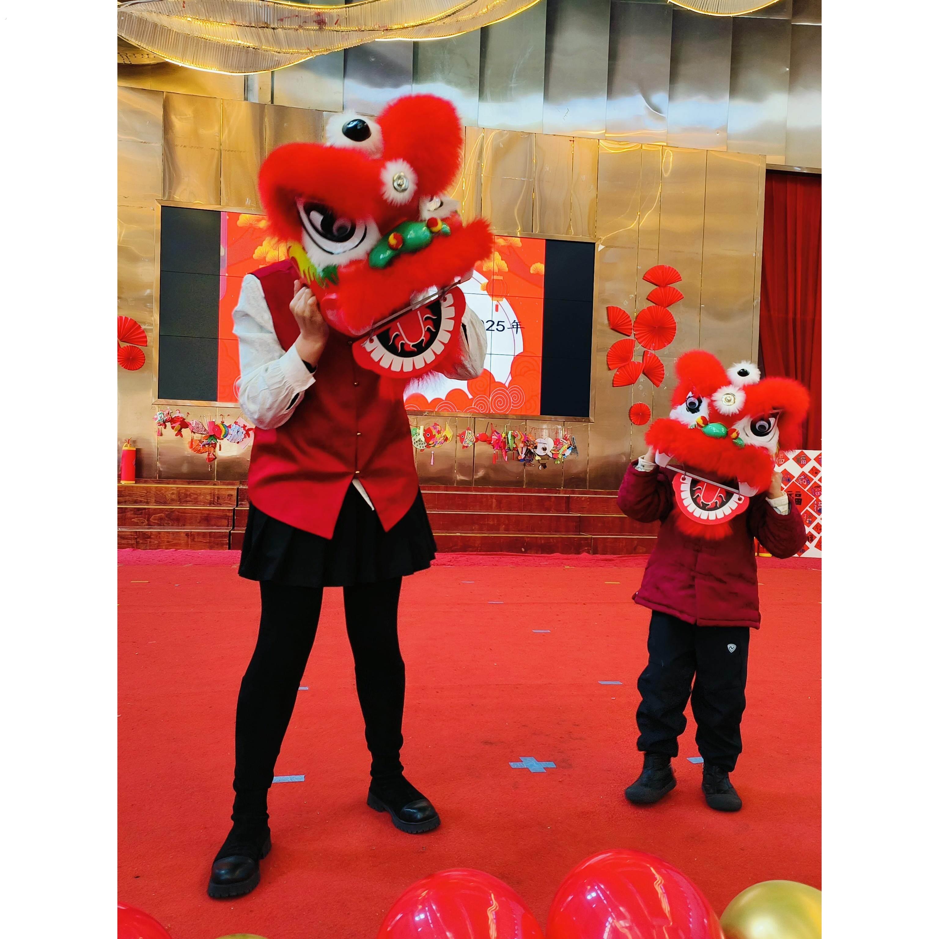 舞台醒狮表演可眨眼醒狮头服装全套幼儿园活动传统文化舞狮狮子头